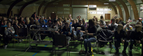 StorskÃ¦rm i hallen